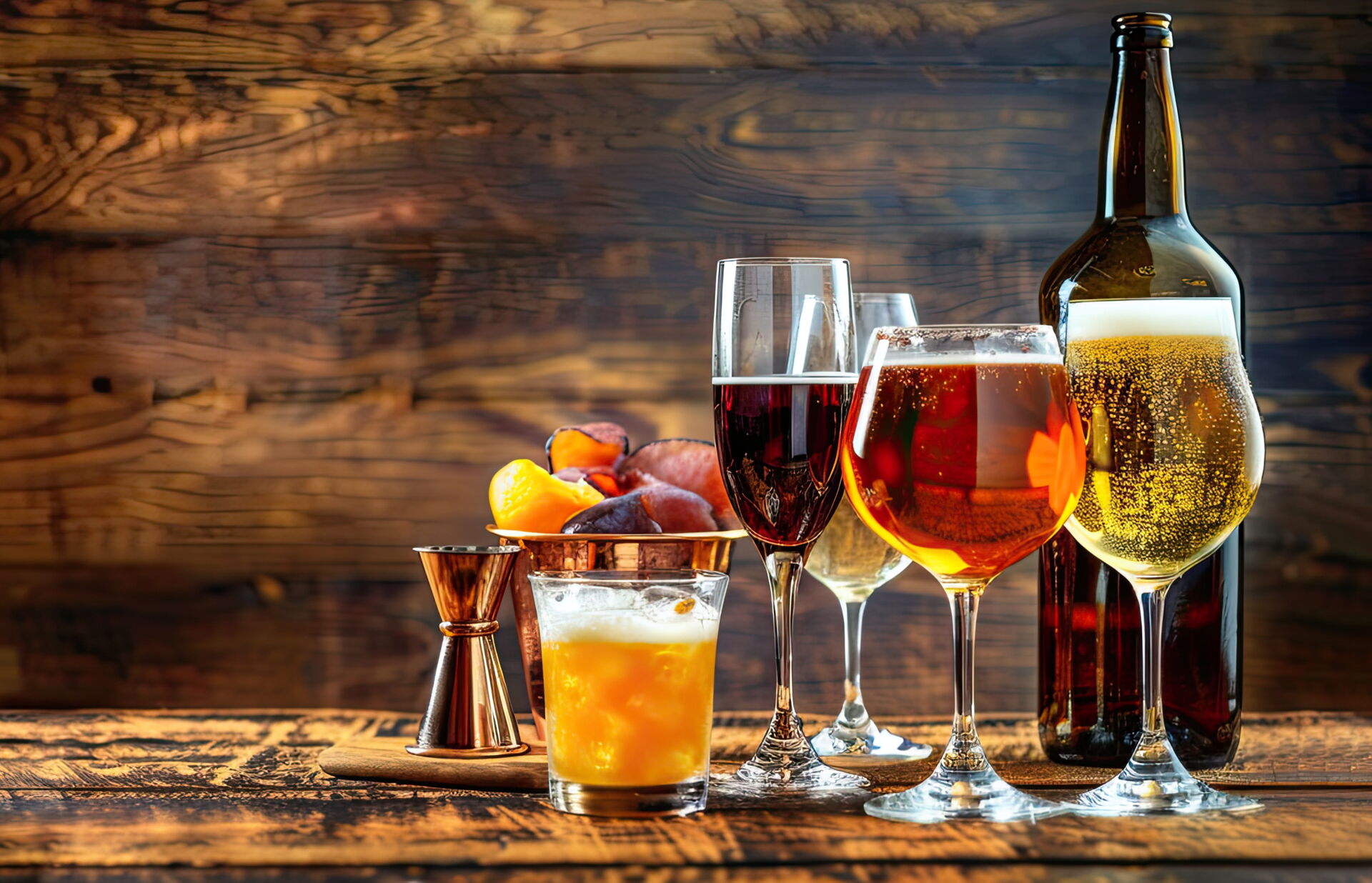 Fröhliche Gäste bei einer Feier mit Dekoration und Beleuchtung